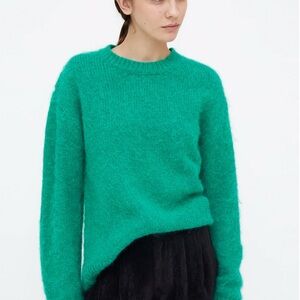 Vibrant Teal Crew Neck Sweater